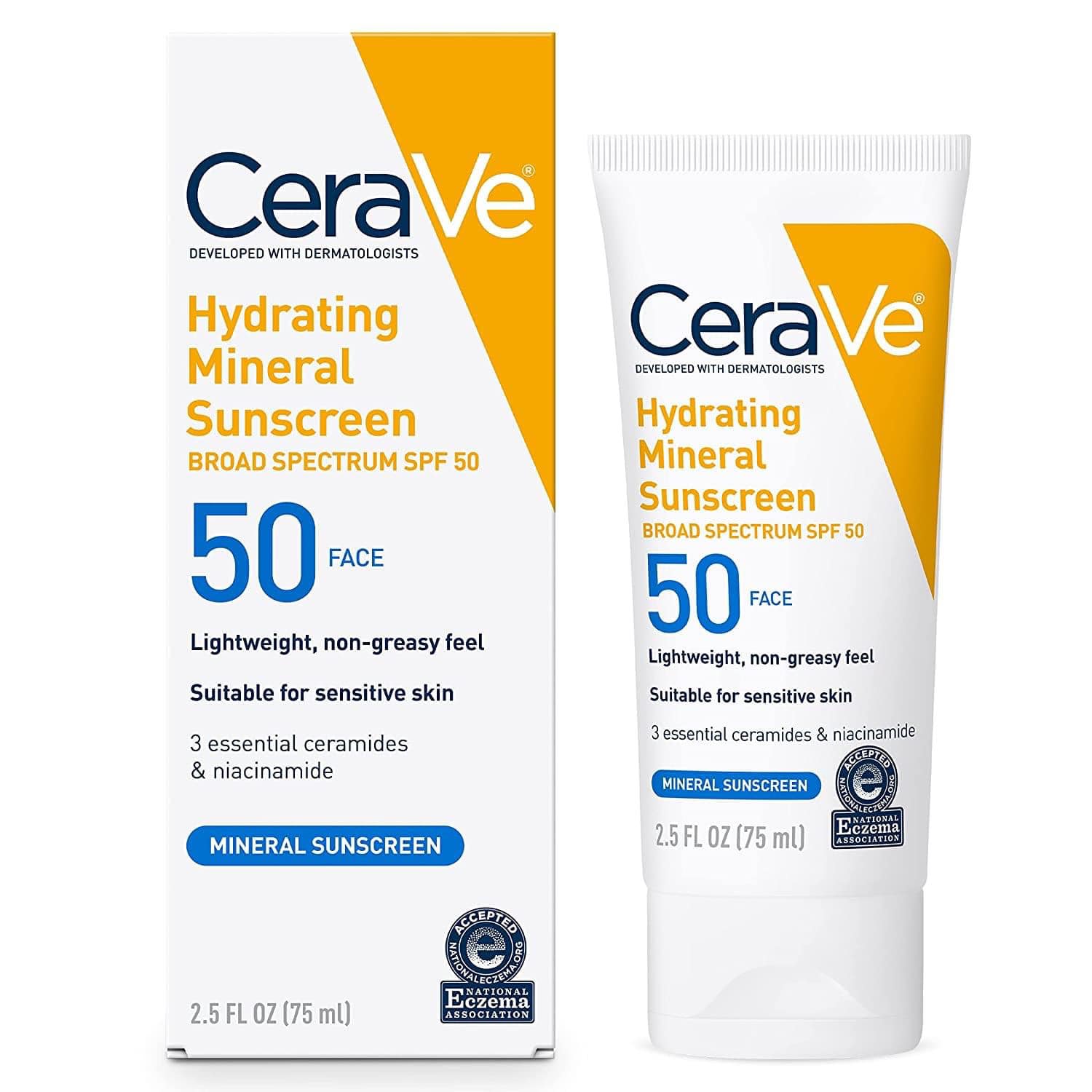 Cerave Haydrating Mineral Sunscreen Broad Spectrum Spf 30 Face 75Ml